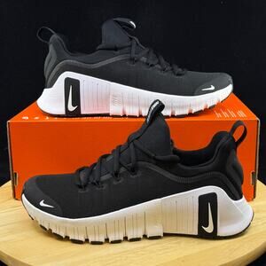 Nike Free Metcon 6 Women's Size 8.5 Black White Gym Athletic Shoes FJ7126 001
